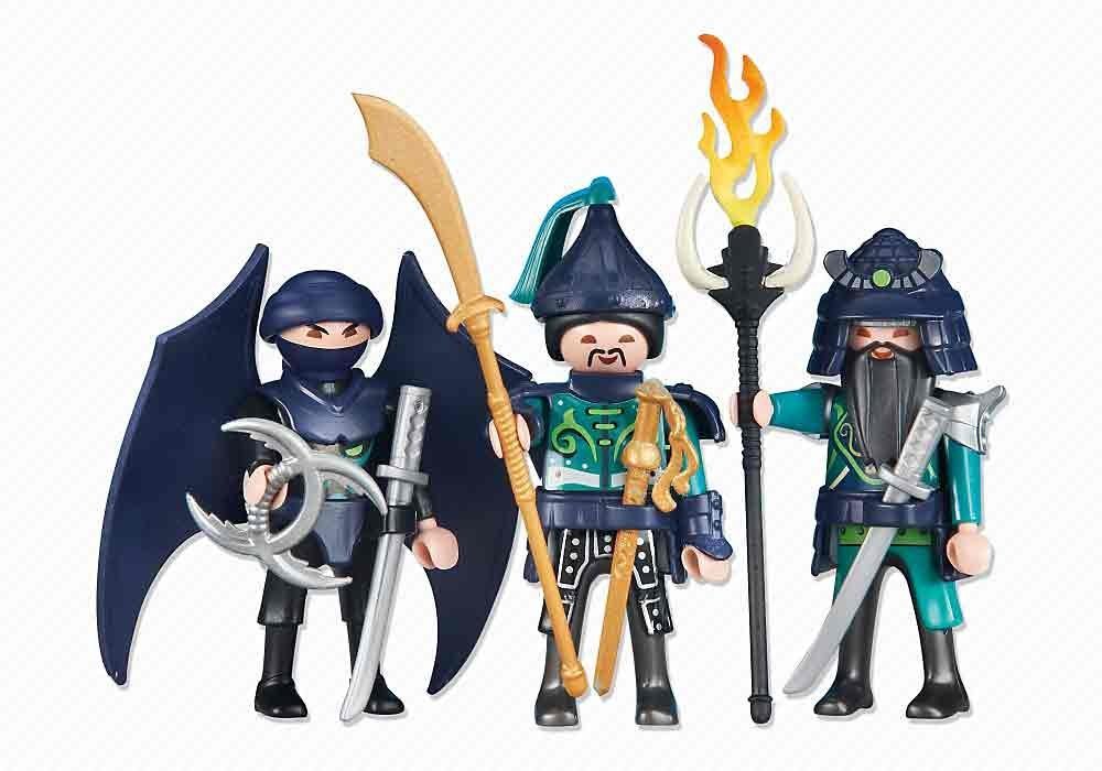 3 Green Samurai Knights