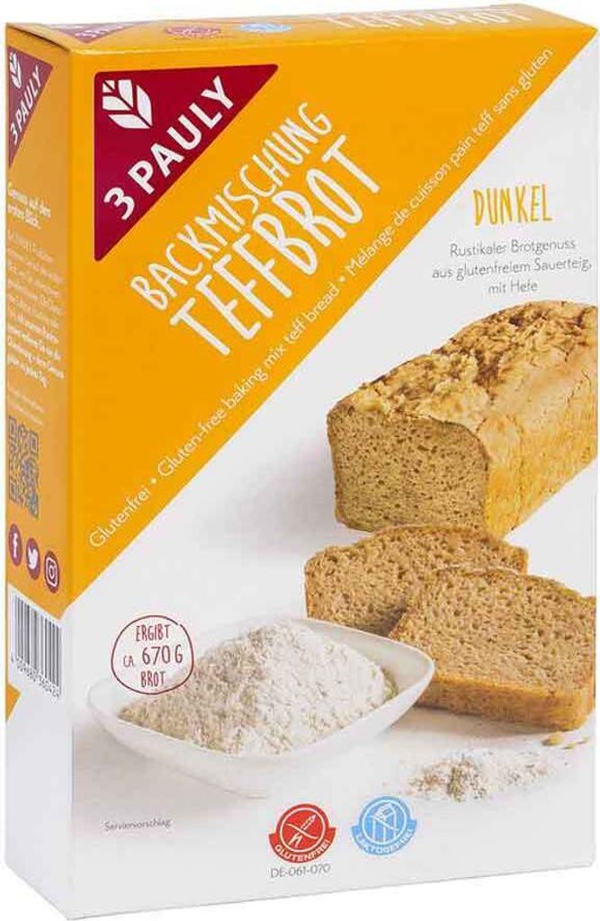 3 Pauly Teff Bread Baking Mix - 407g