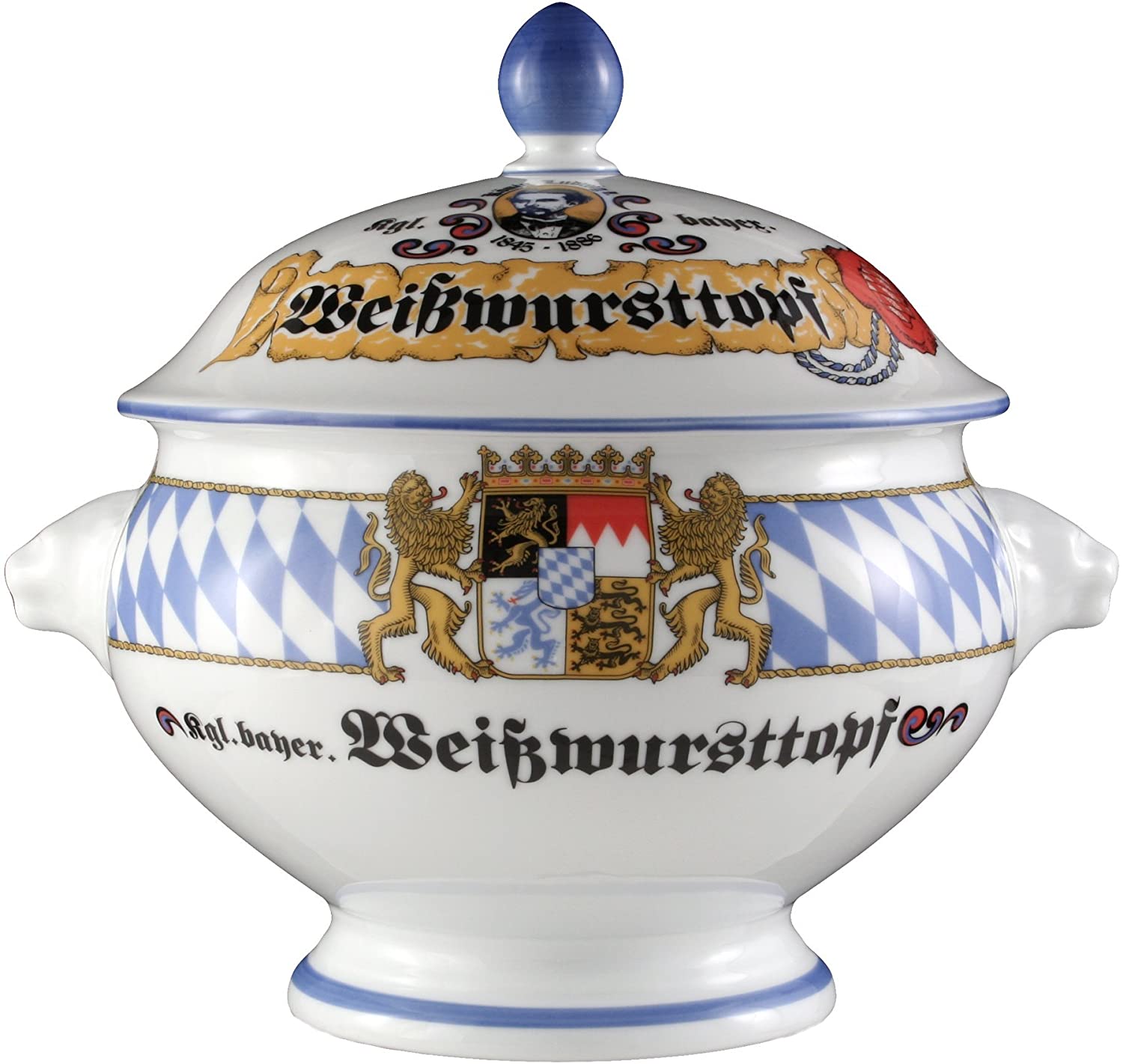Seltmann Weiden 001.454796 Bayern Compact Terrine/Soup Terrine - Lion Head with Lid 2.00 L