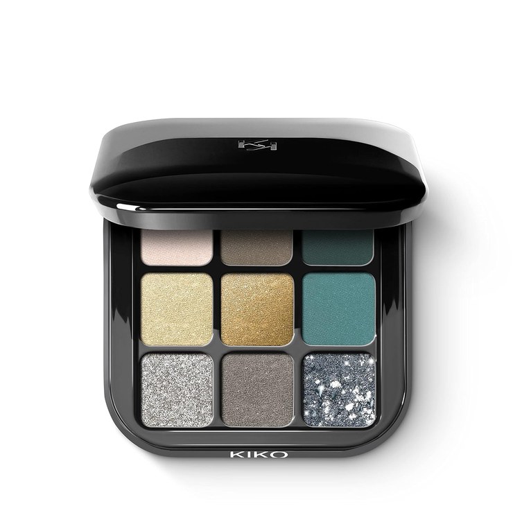 KIKO Milano Glamor Multi Finish Eyeshadow Palette 06 | Palette with 9 eyeshadows of different finishes