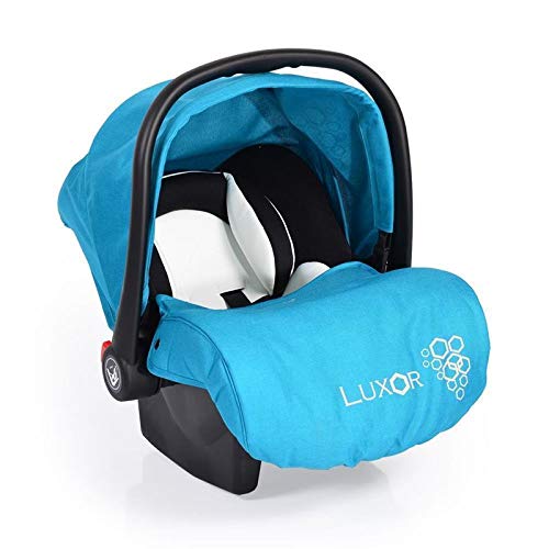 Luxor Carry Cot/Child Car Seat Group 0 + (0 to 13 kg), Seat Pad Feet Turquoise