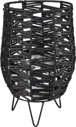 Decorate & set up lantern, black plastic mesh (25.5 cm), 1 piece