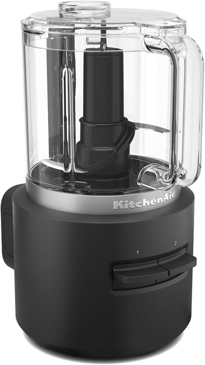 Kitchenaid wireless chopper I Kitchenaid Go I Portable food processor with battery for processing fruit, vegetables, raw meat and much more in a short time I 1.18 L, black