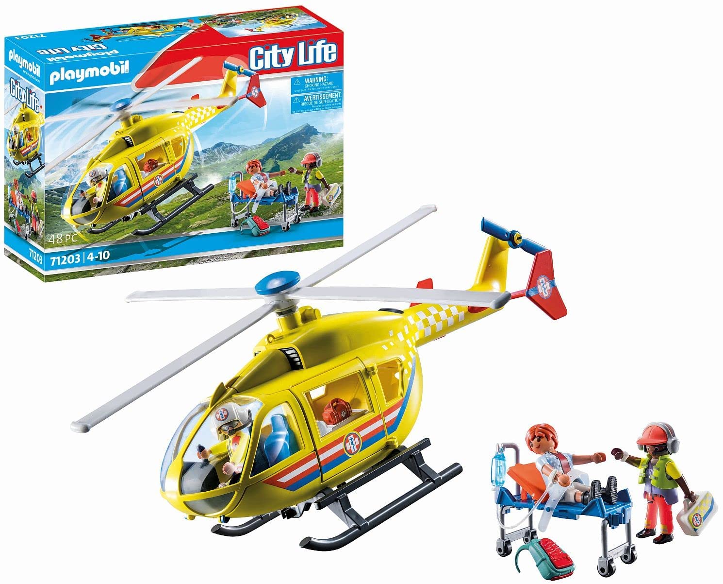 Playmobil City Life 71203 Rescue Helicopter, Toy for Children from 4 years