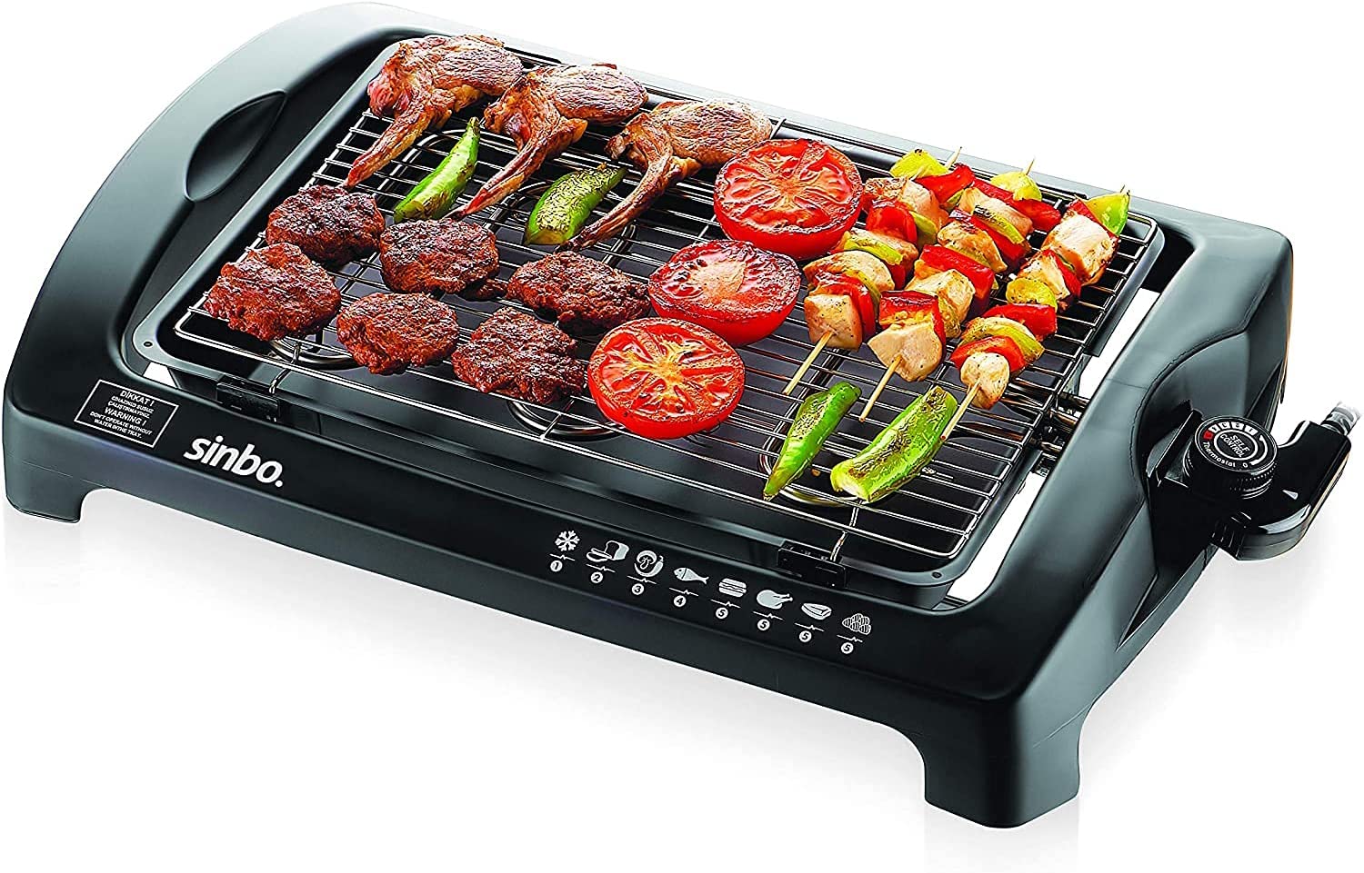 Livemore BBQ Barbeque Electric Grill, Cool-Touch Electric Barbecue, Balcony Table Grill