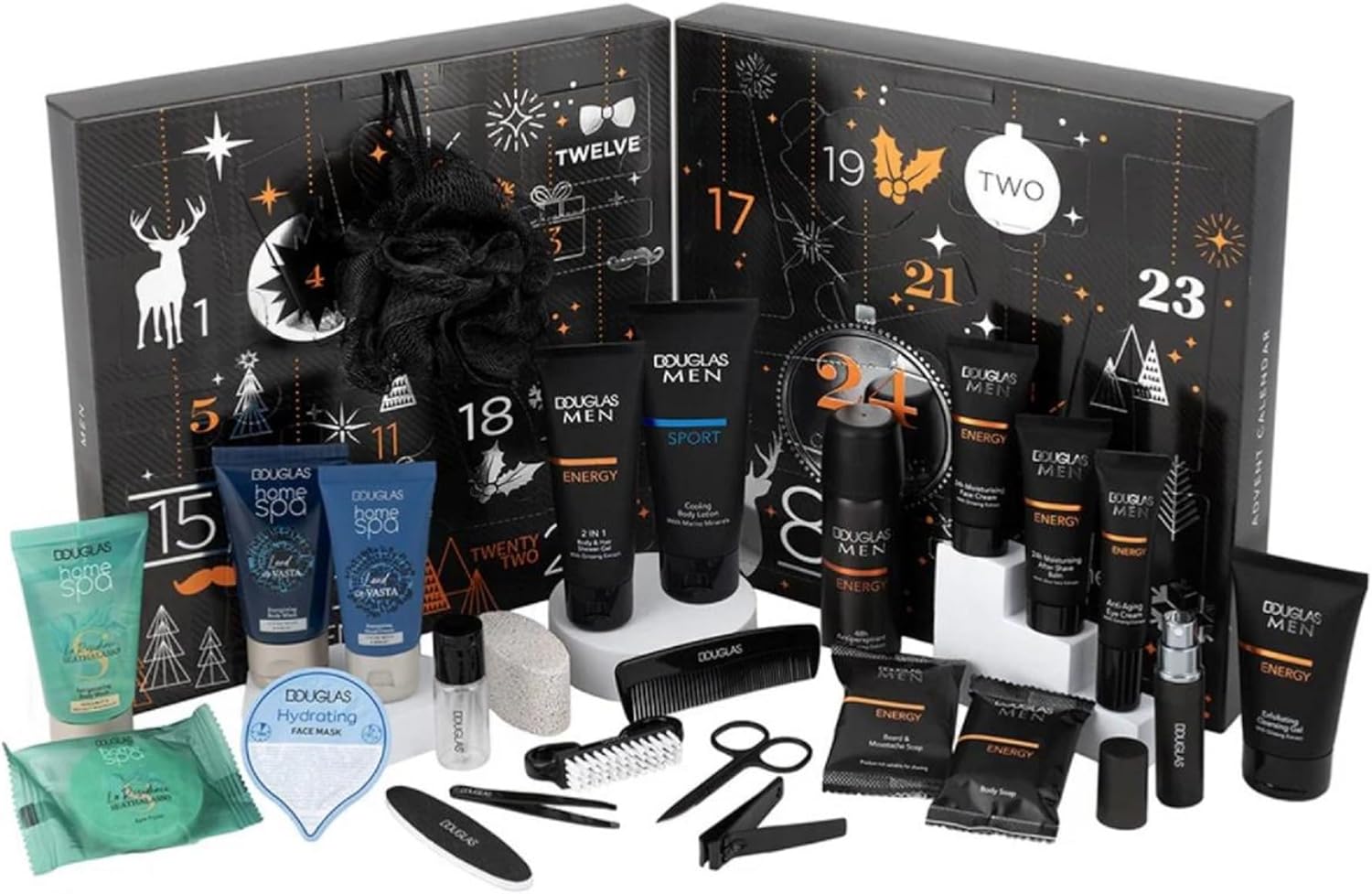 Douglas Advent Calendar 2023 Men \ 's Beauty - Exclusive Edition - 24 Care Cosmetics Advent Calendar for Men, Christmas Calendar Value 140 € Men