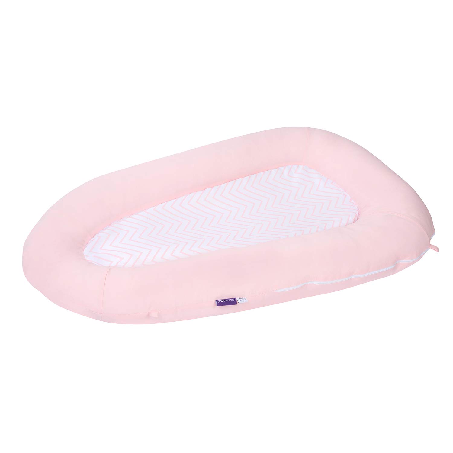 Clevamama Clevafoam Breathable Baby Cot Nest for Newborn and Babies (0-6 Months) - Pink