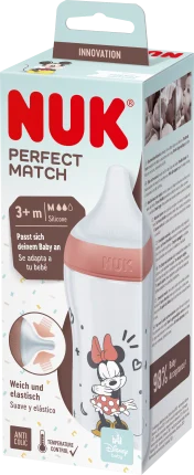 Baby bottle Perfect Match Minnie, red, from 3 months, 260 ml, 1 st