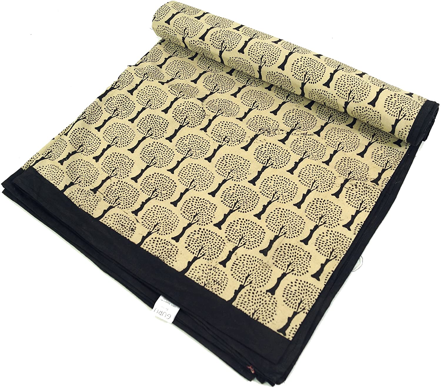 Guru-Shop Block Print Bedspread, Bed