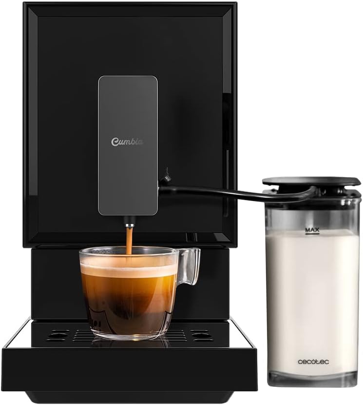 Cecotec Superautomatische Kaffeemaschine Power Matic-ccino Cremma, 1470 W, 19 Bar, integrierte Mühle, Thermoblock, Verdampfer, 150 g Kaffee und 1,2 Liter Wasser, Milchtank
