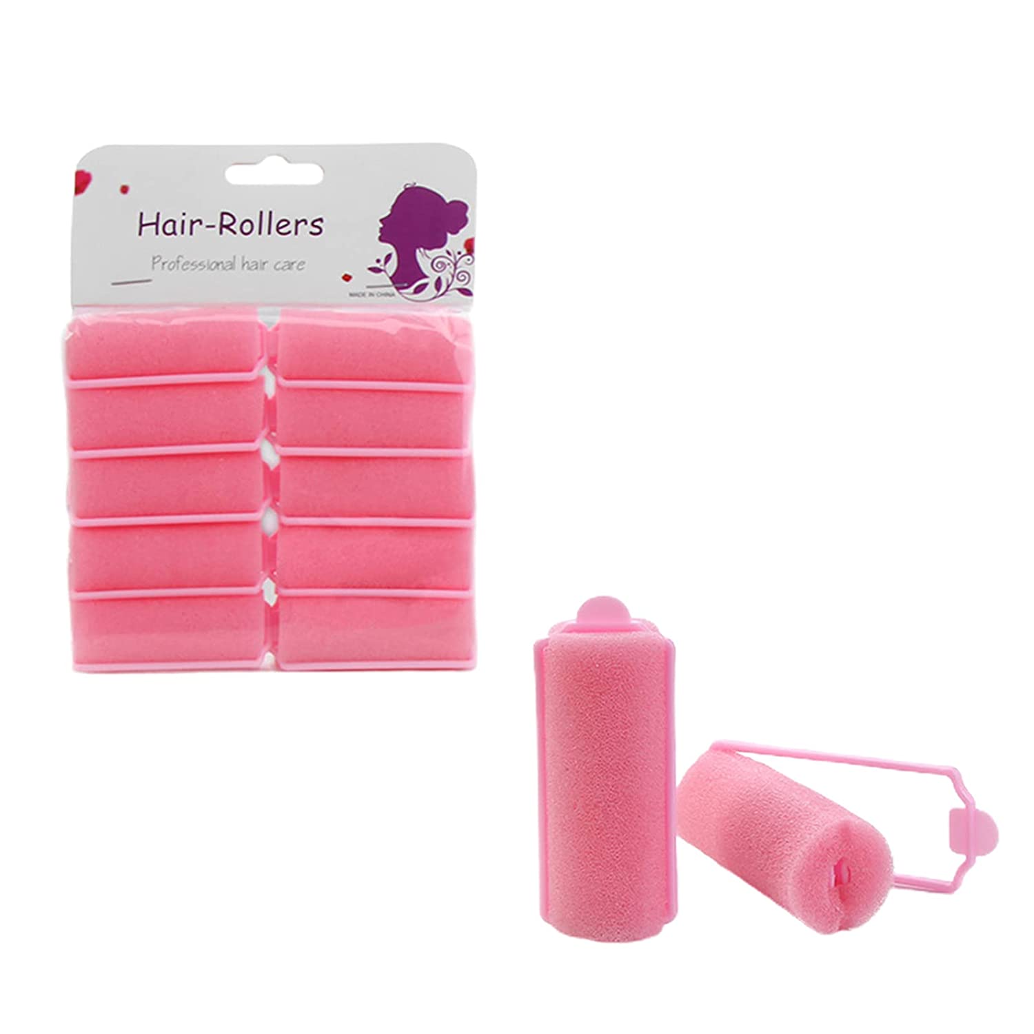 generic Hair Rollers No Heat Sponge Curlers Foam Hair Rollers Curlers Flexible Hairdressing Styling Rollers, pack cm, ‎2.5