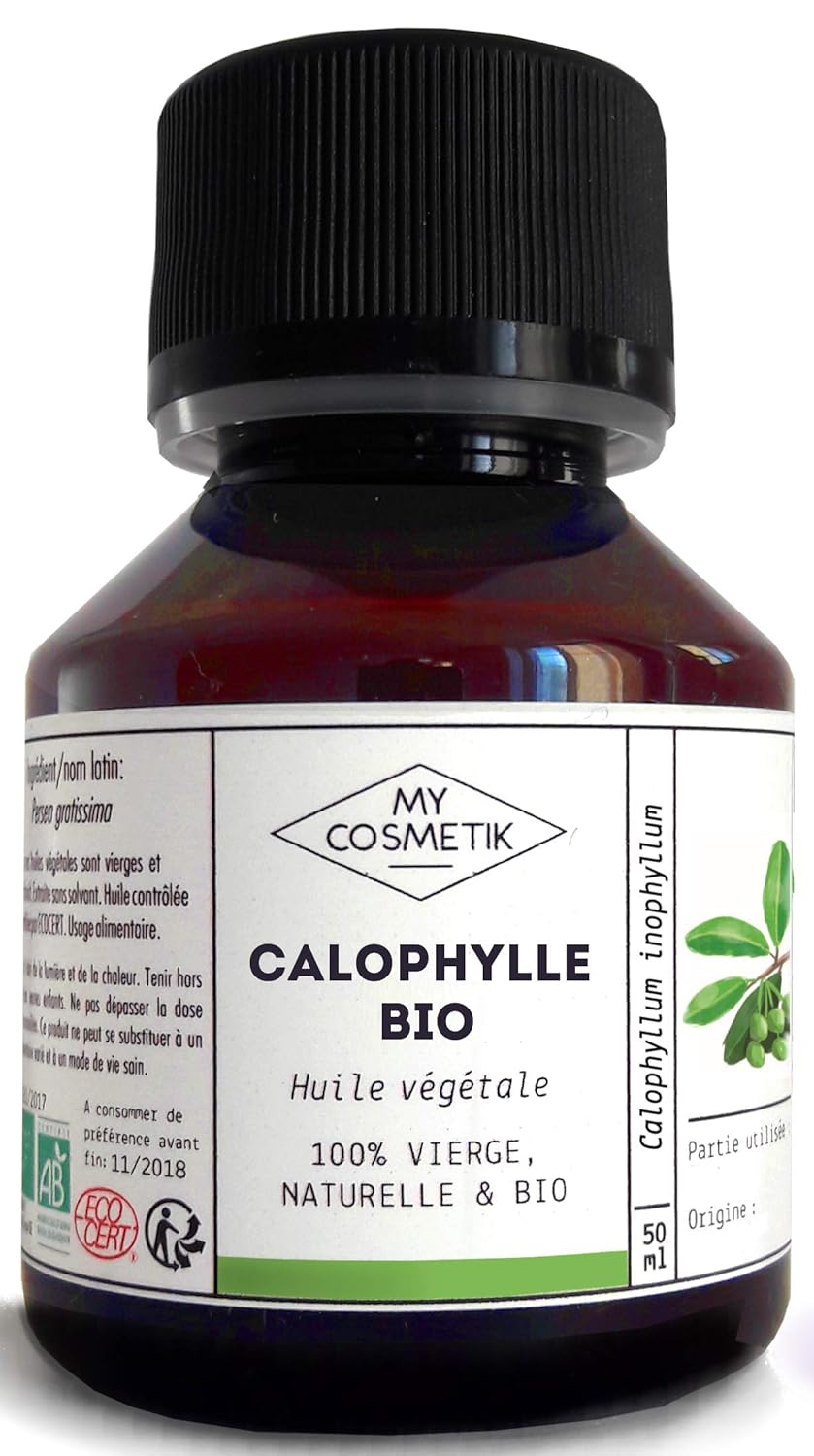 MY COSMETIK - Calophyllum Plant Oil - Cosmos Organic - 100% Pure and Natural - Regenerating and Wrinkle Resistant - 100 ml