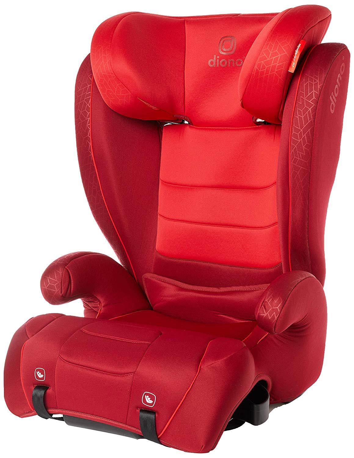 Diono Monterey XT Fix Expandable High Back Booster Car Seat with Expandable Height and Width, Group 2/3 (4 to 12 Years Approx, 15-36 kg), Red