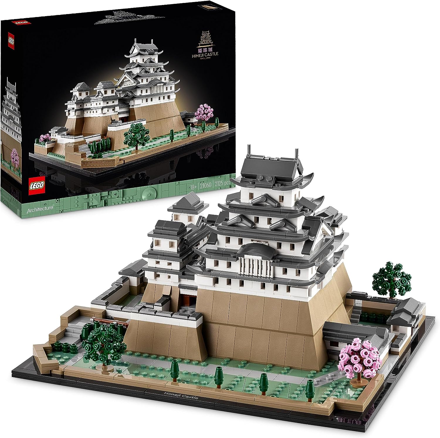 LEGO 21060 Architecture Himeji Castle Model Kit Adult Landmark Collection Set for Fans of Creative Gardening and Japanese Culture, Cherry Blossom Tree Gift for Him and Her