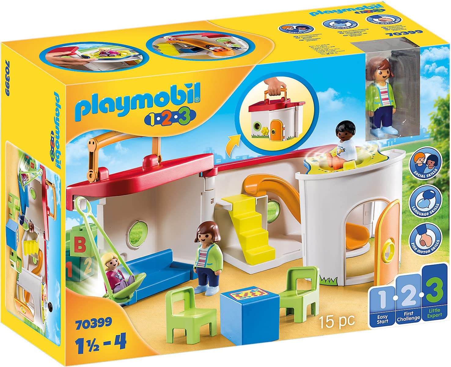 Playmobil 1.2.3 70399, My Takeaway Nursery School, from 1.5 to 4 Years