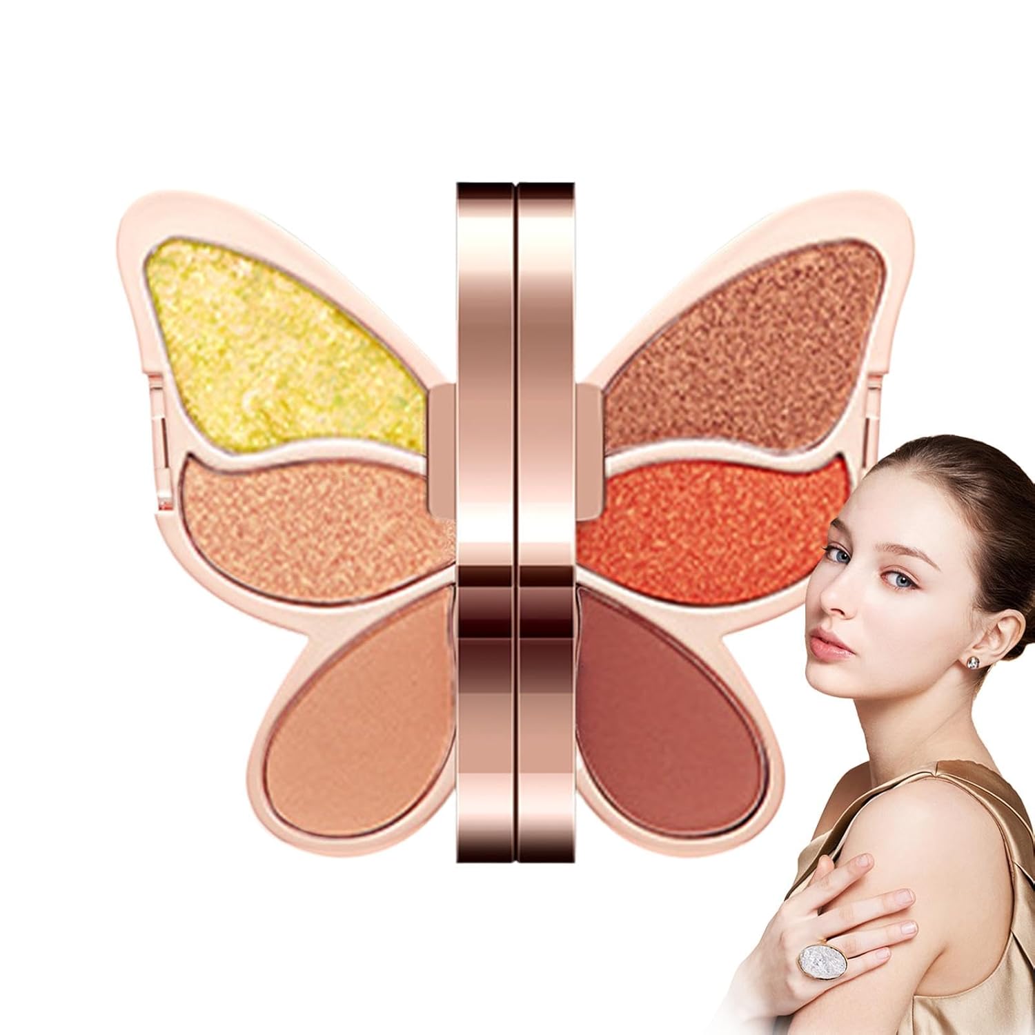 Makeup Eyeshadow Palette - Unique 6 Color Makeup Eyeshadow Palettes - Waterproof Eyeshadow Shimmer Makeup Glitter Highly Pigmented Colorful Eye Cosmetics for Women and Girls