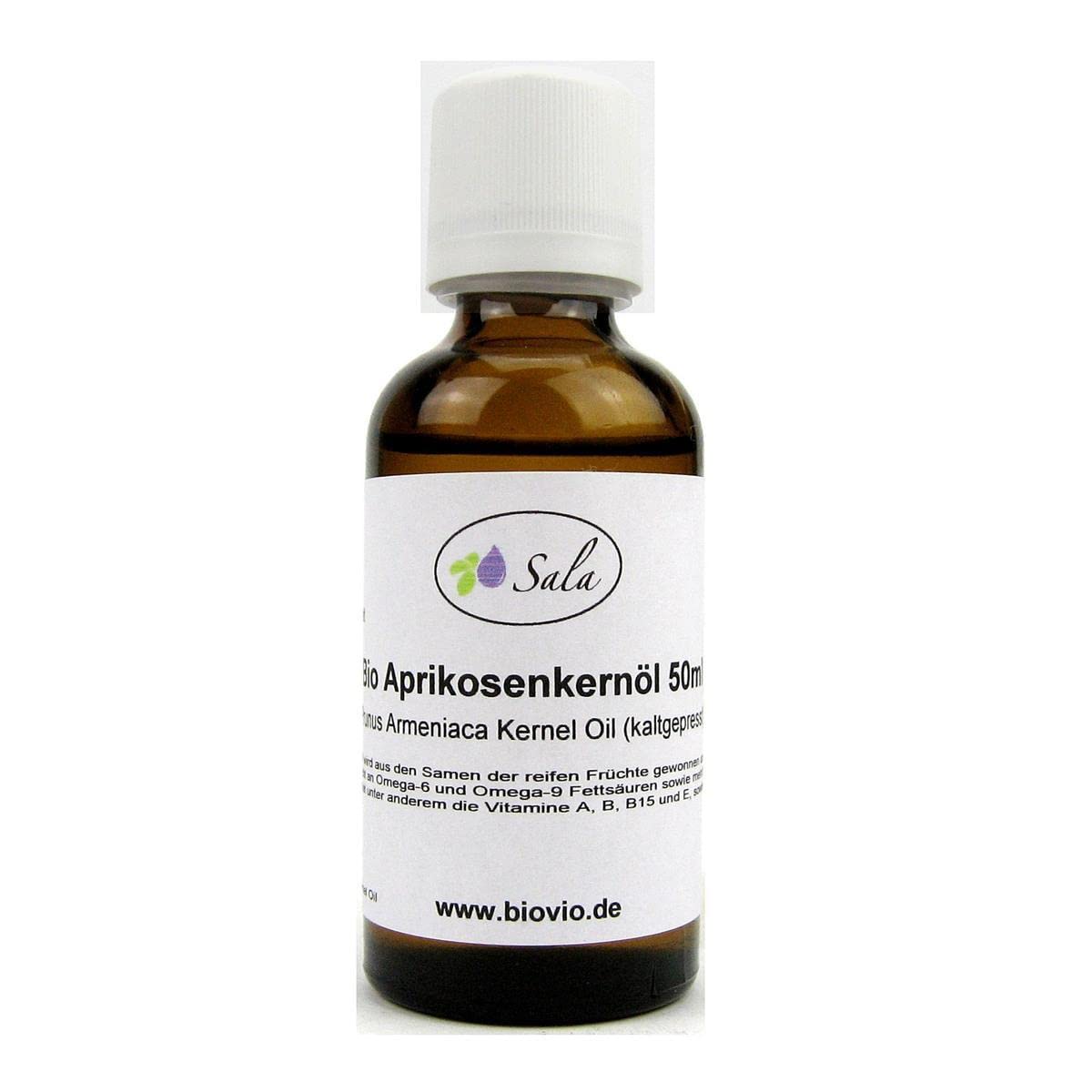 Sala Apricot Kernel Oil Prunus Armeniaca Cold Pressed Organic (50 ml)