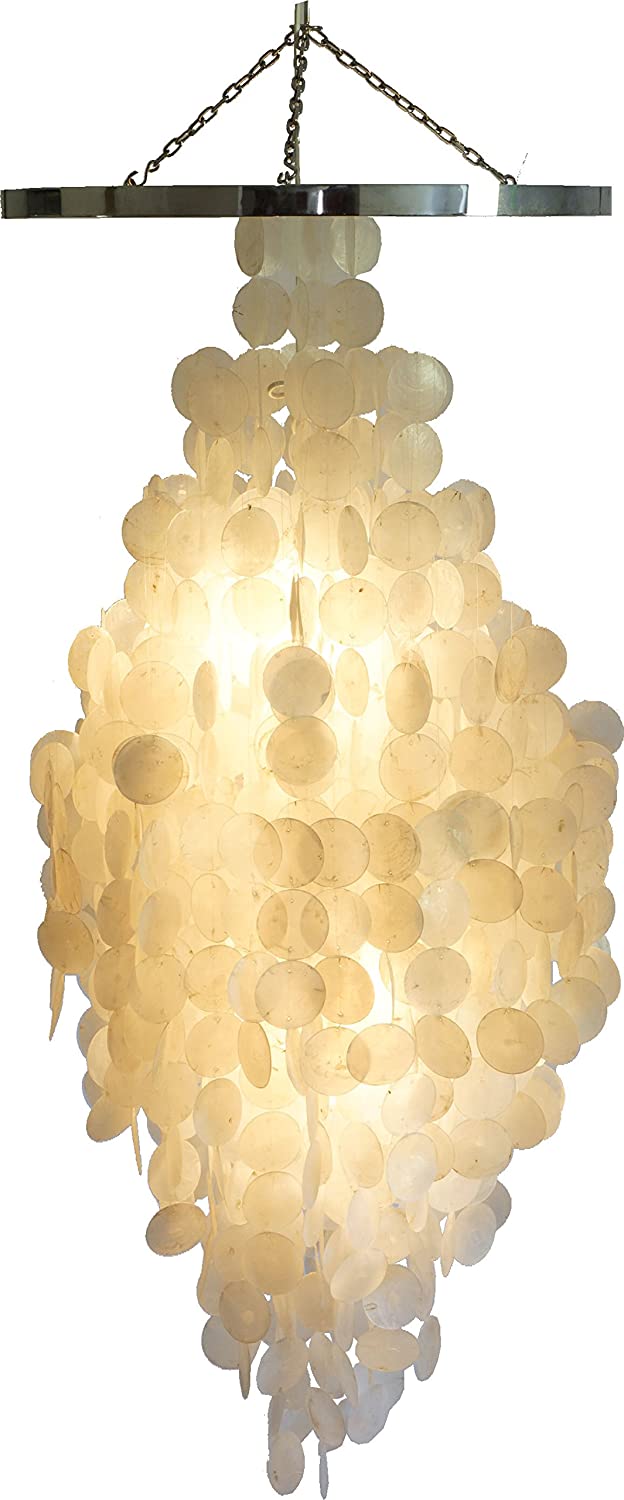 Guru-Shop Tulum Ceiling Light Shell Lamp 100 X 50 X 50 Cm Ocean Lights Shel