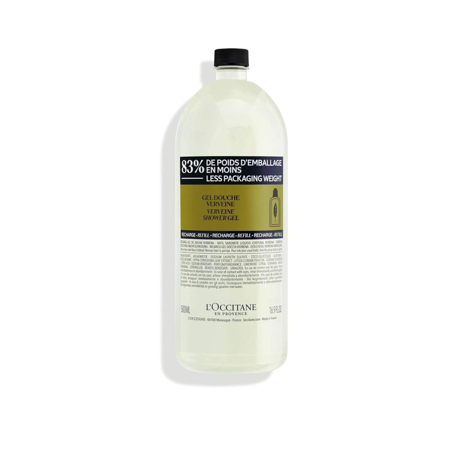 L\'OCCITANE - Eco Refill Shower Gel Verbena - 500 ml - Made in France