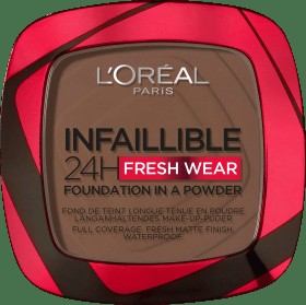L'Oréal Paris Make-up Powder Infaillible 24H Fresh Wear Make-up Powder 390 Ebony, 9 g
