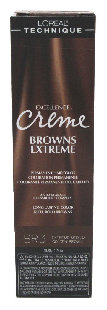 l'oréal L\'Oreal Paris Loreal Excellence Cream Extreme Browns #Br-3 Medium Golden Brown (6 Pack)