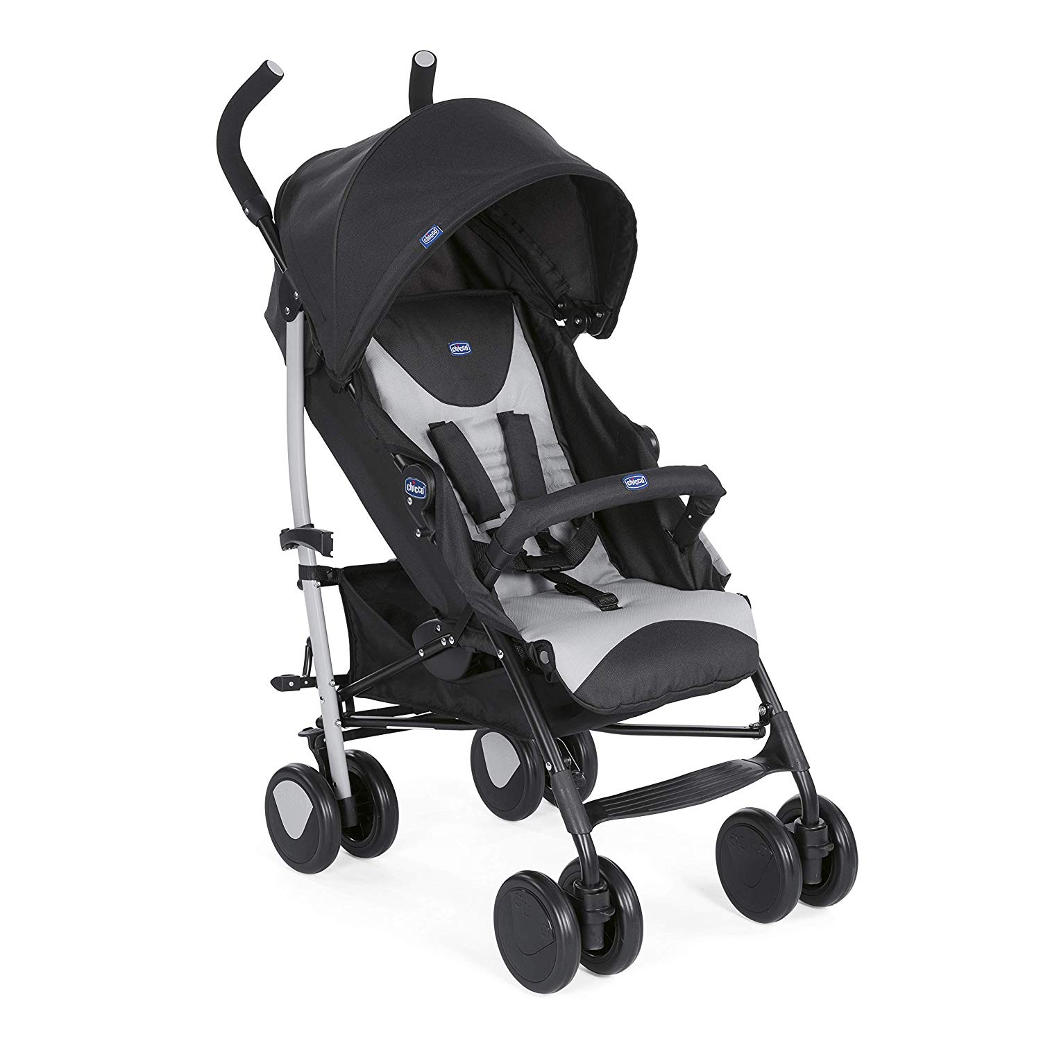 Chicco Echo Lightweight Folding Pushchair from 0 Months to 22 kg, Compact Pram with Front Bar, Sleeping Position, Umbrella Closure, Adjustable Parasol