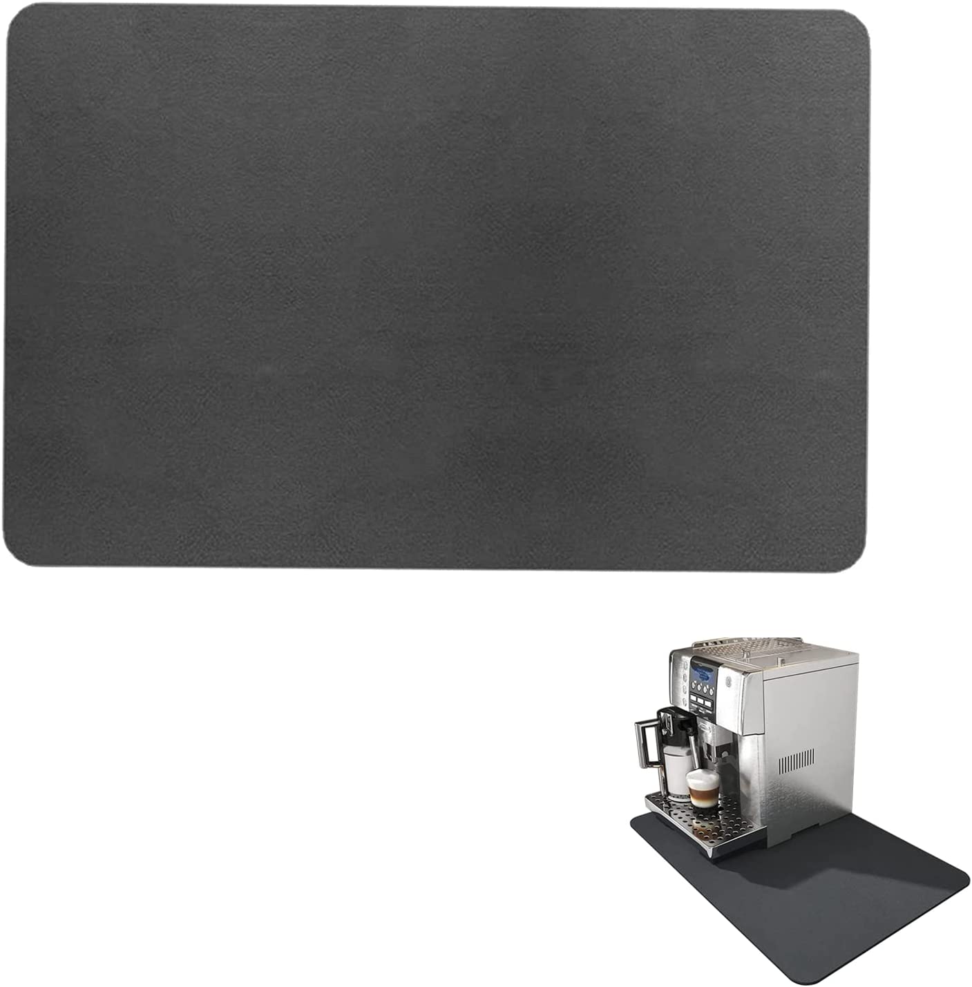 Menayoda silicone mat for coffee machine, absorbent coffee machine matte drip mat coffeebar rubber collecting mat for kitchen bar counter (40 x 60cm)