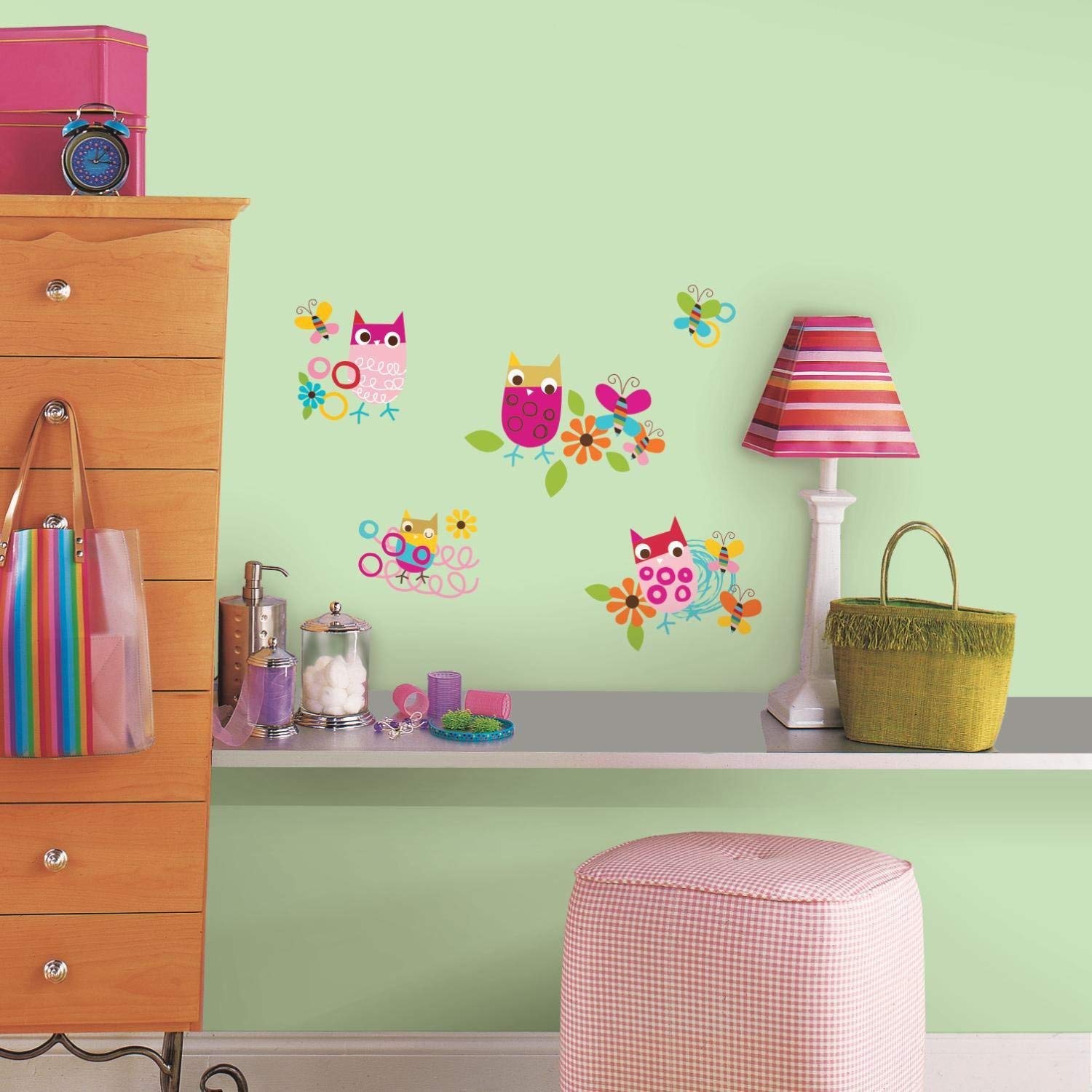 Roommates Owls Childrens Repositionable Wall Stickers, Multi-Colour