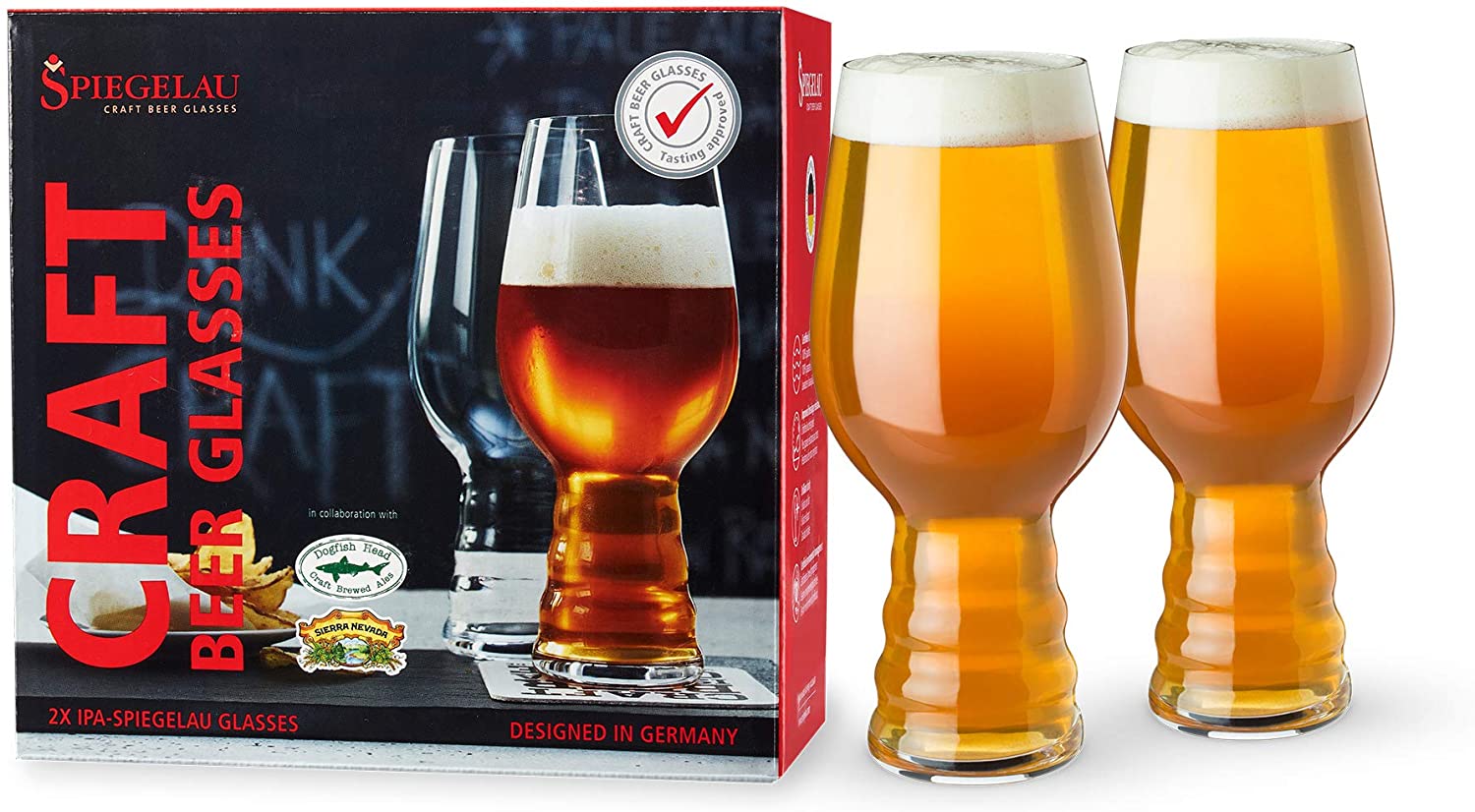Spiegelau & Nachtmann, Force India Pale Ale Beer Glass, Crystal Glass, 540 ml, Craft Beer Glasses, 4992552