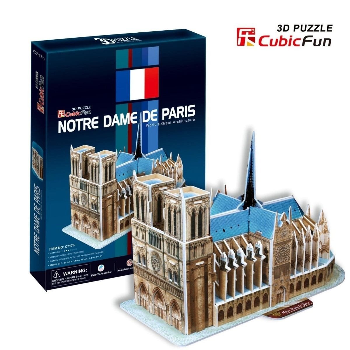 3D Puzzle Notre Dame In Paris (Difficulty: 4/8)