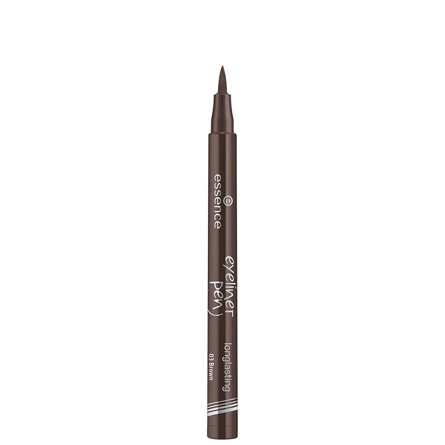 essence cosmetics essence eyeliner pen longlasting, eye liner, lasts a long time, no. 03 brown, brown, defining, long-lasting, matte, vegan, perfume-free, oil-free (1.6 g), brown ‎03