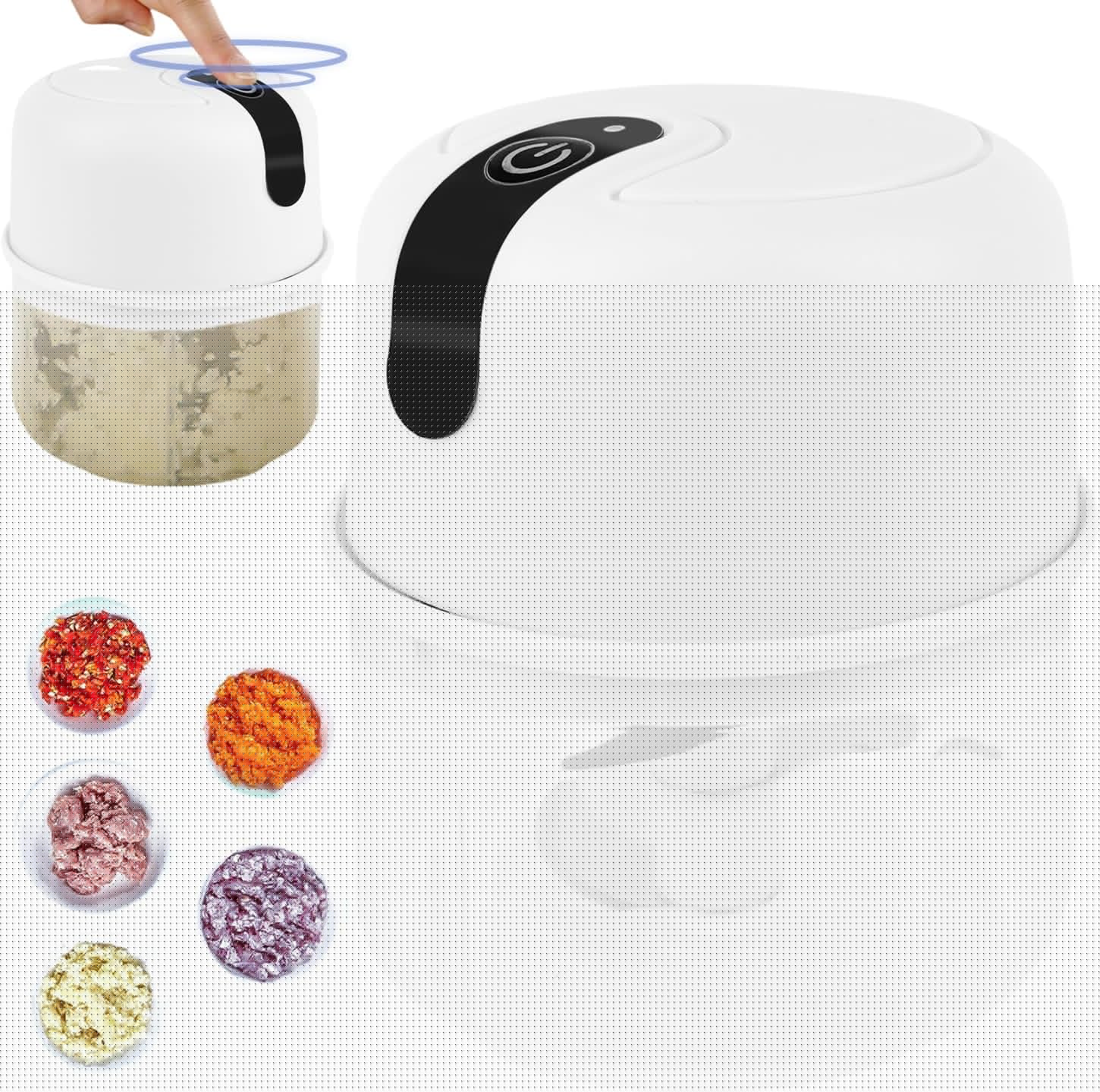 Nizirioo Mini Electric Chopper, 250 ml Battery Mini Chopper, Kitchen Electric Chopper with USB Port, Garlic Chopper, Mini Onion Cutter, for Onion Vegetables, Fruits, Nuts (White)