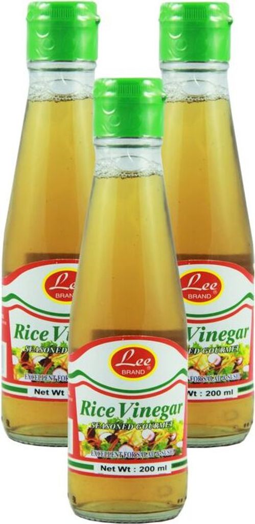 Lee Brand Rice Vinegar (3 x 200ml) | Excellent for salads and sushi