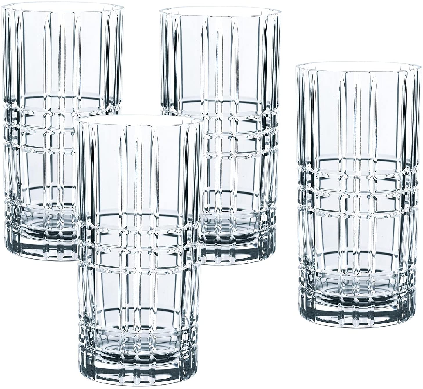 Spiegelau & Nachtmann, Tastes Good 9 Piece Long Drink Set 4x Long Drink Glasses (445 ml), 4x Glass Drinking Straws, 1x Cleaning Brush, 103144