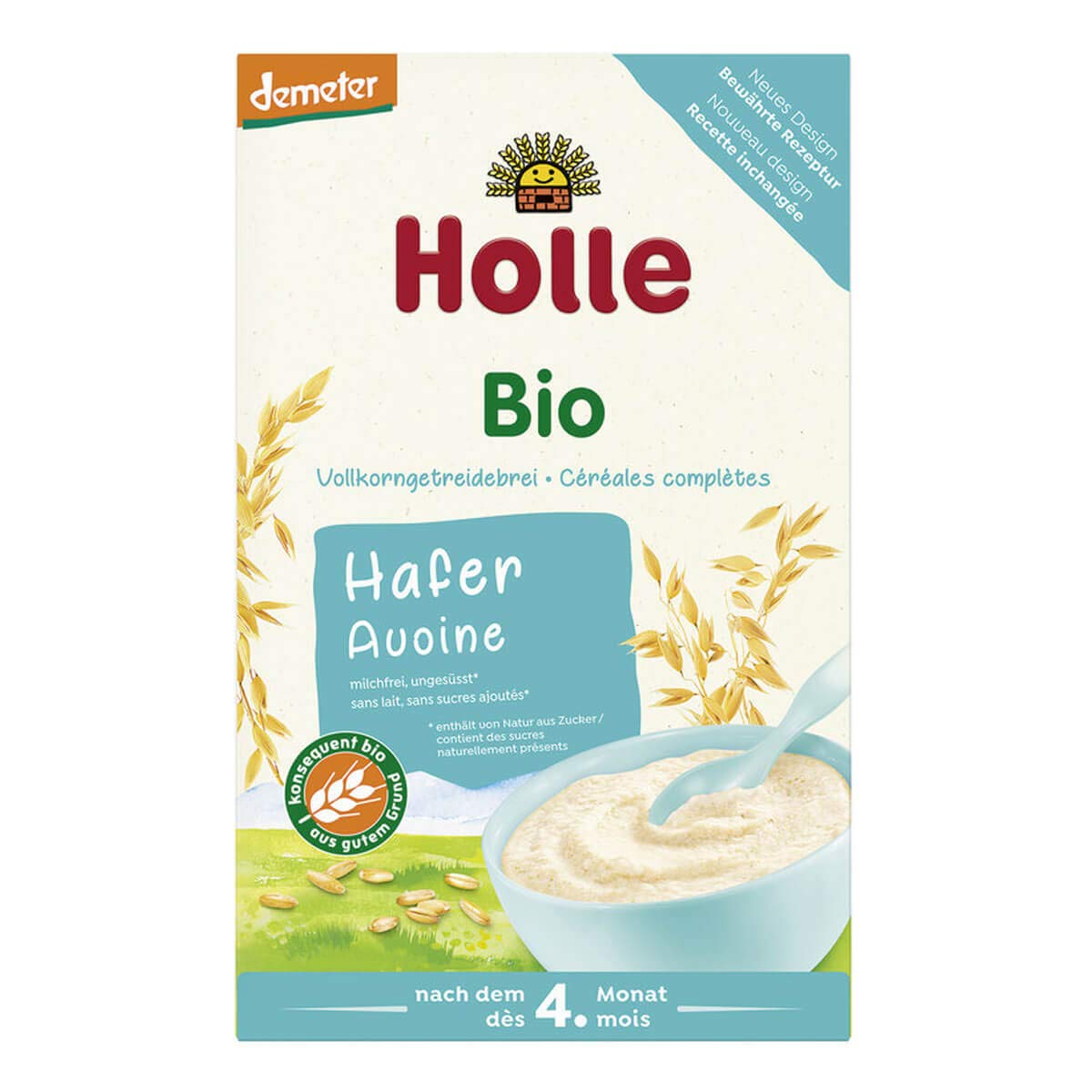 Holle - Bio-Vollkorngetreidebrei Hafer - 0,25 kg - 6er Pack