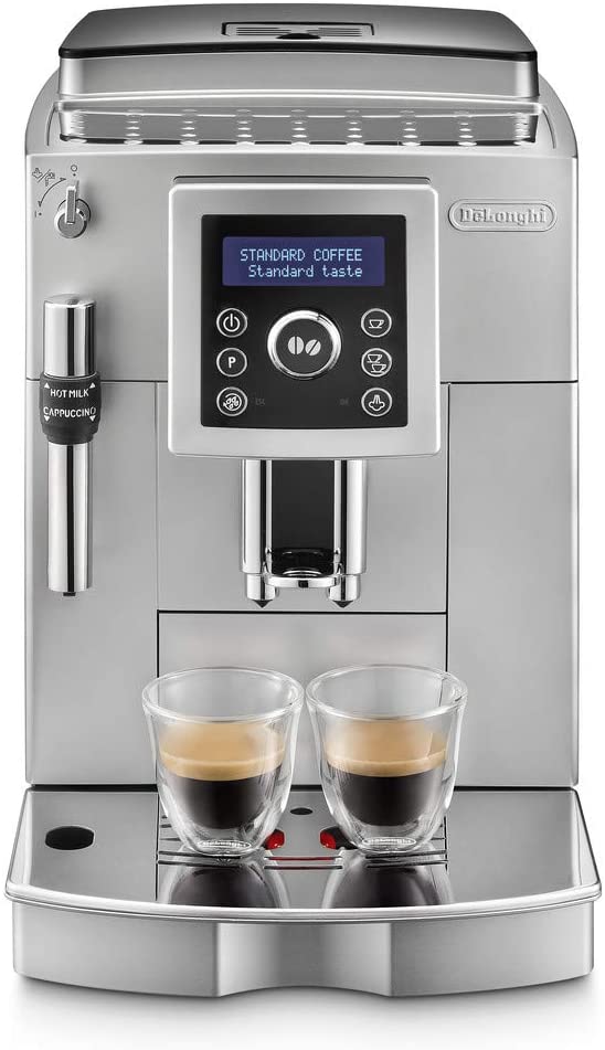 De’Longhi De\'Longhi Magnifica Evo ECAM 292.33.SB Fully Automatic Coffee Machine with Milk Frothing Nozzle, 5 Direct Selection Buttons for Espresso, Coffee and Other Coffee Specialities, Intuitive Control Panel, 2-Cup Function, Silver