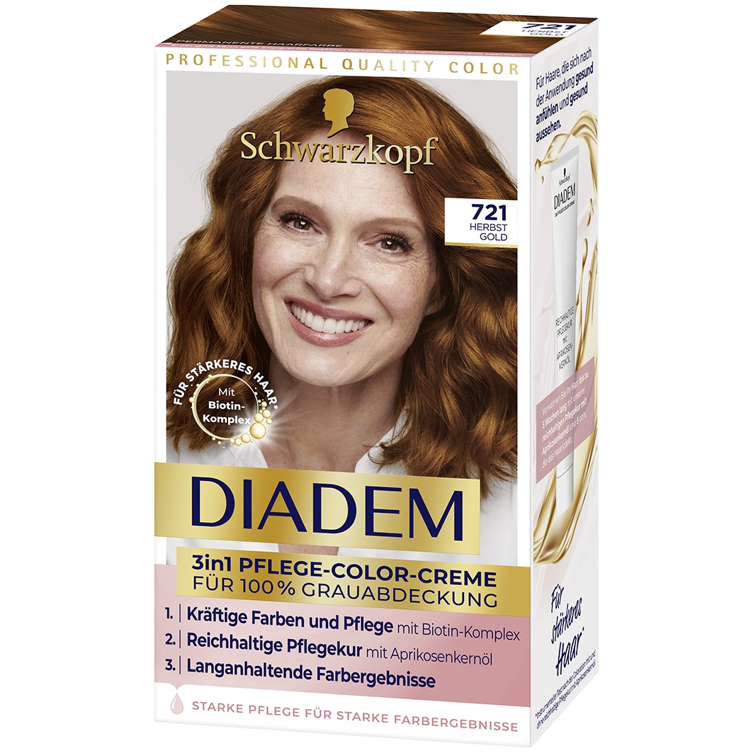 Diadem 3in1 Pflege-Color-Creme, 721 Autumn Gold
