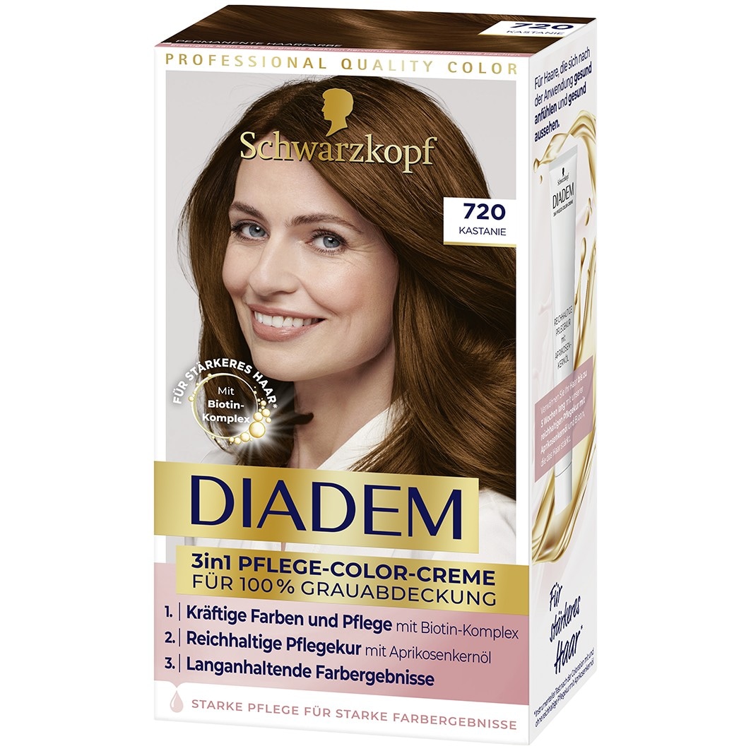 Diadem 3in1 Pflege-Color-Creme, 720 Chestnut