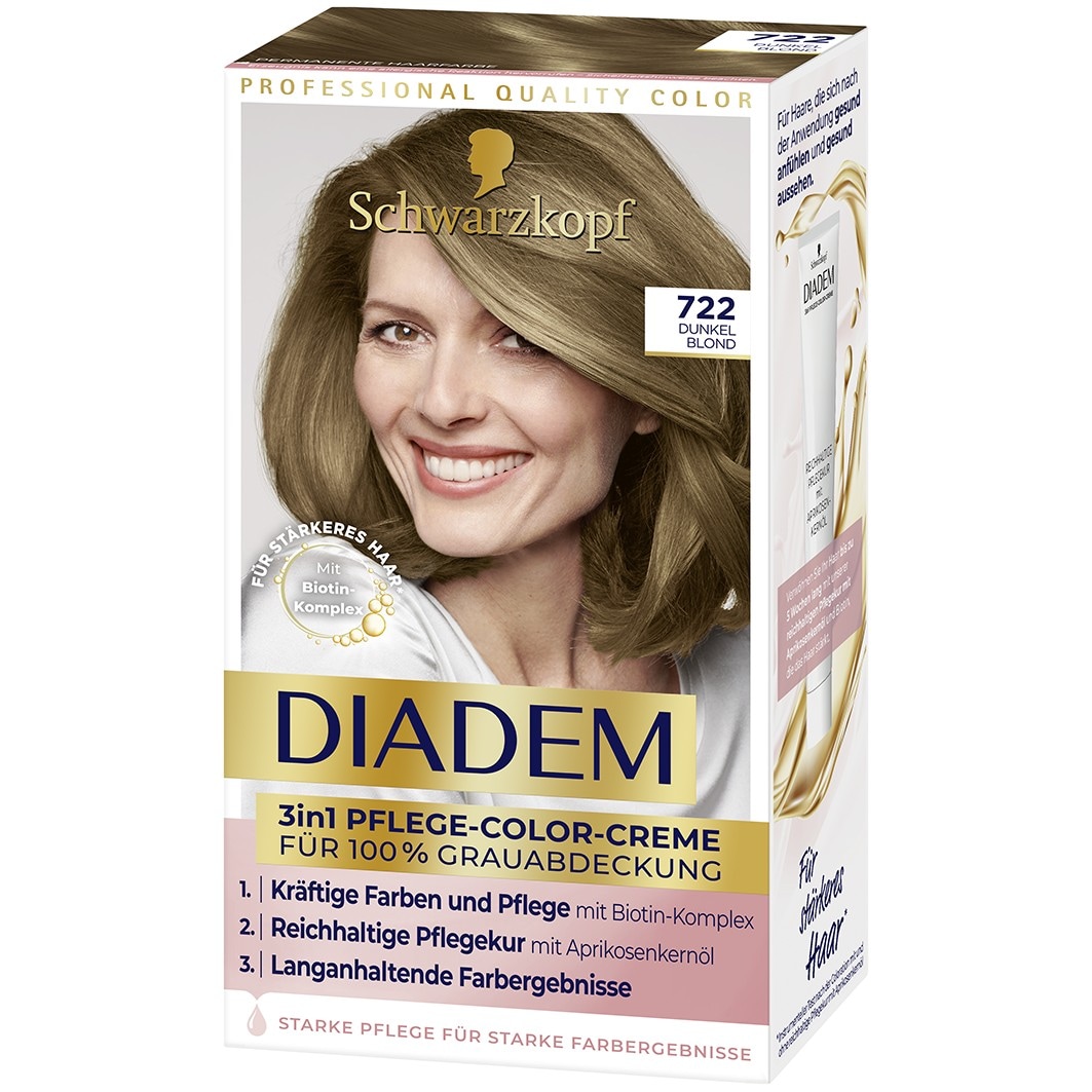 Diadem 3in1 Pflege-Color-Creme, 722 Dark Blond