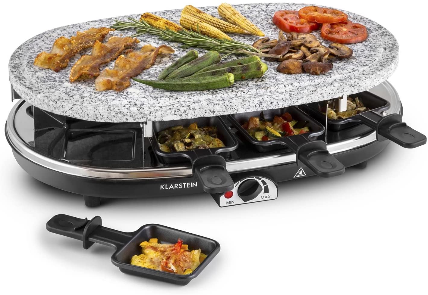 Klarstein All-U-Can-Grill Raclette table grill (1500 Watt, 4-in-1 appliance