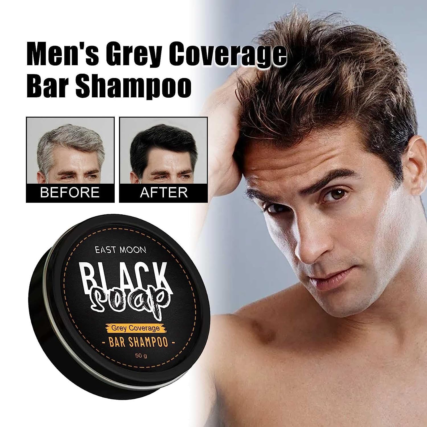 Grey Gloss Soap - Grey Gloss Hair, Grey Shine Hair Revitalisable, Natural Grey Hair Removal Soap, Natural Hair Soap for Grey Hair, Solid Shampoo Bar, Grey Reverse Shampoo Bar (Pack of 1)