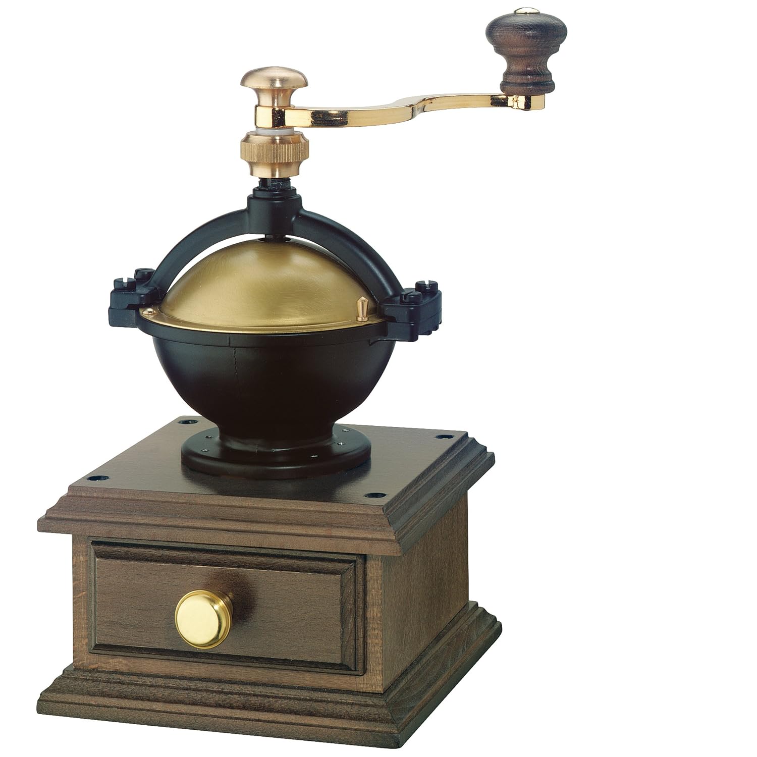 Zassenhaus 0000040128 coffee grinder La Paz dark stained, wood, brown, 14.5 x 23.4 x 14.5 cm