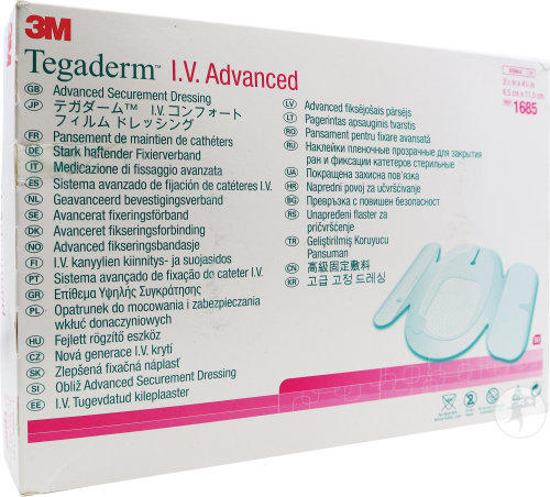 3M Tegaderm IV Advanced fixation bandage 8.5x11.5cm piece 50 (1685)