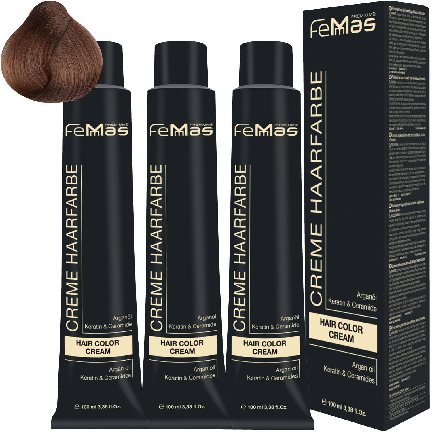 Femmas Hair Colour Cream 100 ml Hair Colour Pack of 3 Light Blonde Chocolate Intensive 8.99, ‎light
