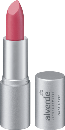 alverde NATURKOSMETIK Lipstick Color & Care 44 Pretty Pink, 4.6 g