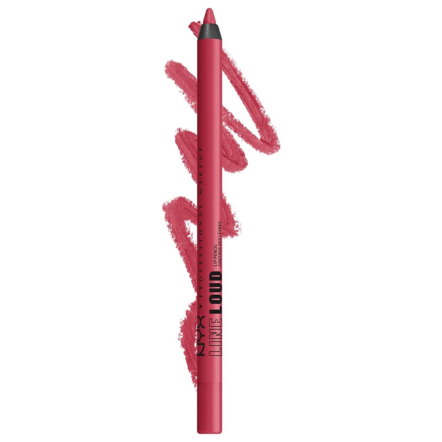 NYX Professional Makeup Lip liner, matte finish, kiss- and colour-fast as well as smudge-proof, long-lasting, line loud, 12 on a mission, ‎12