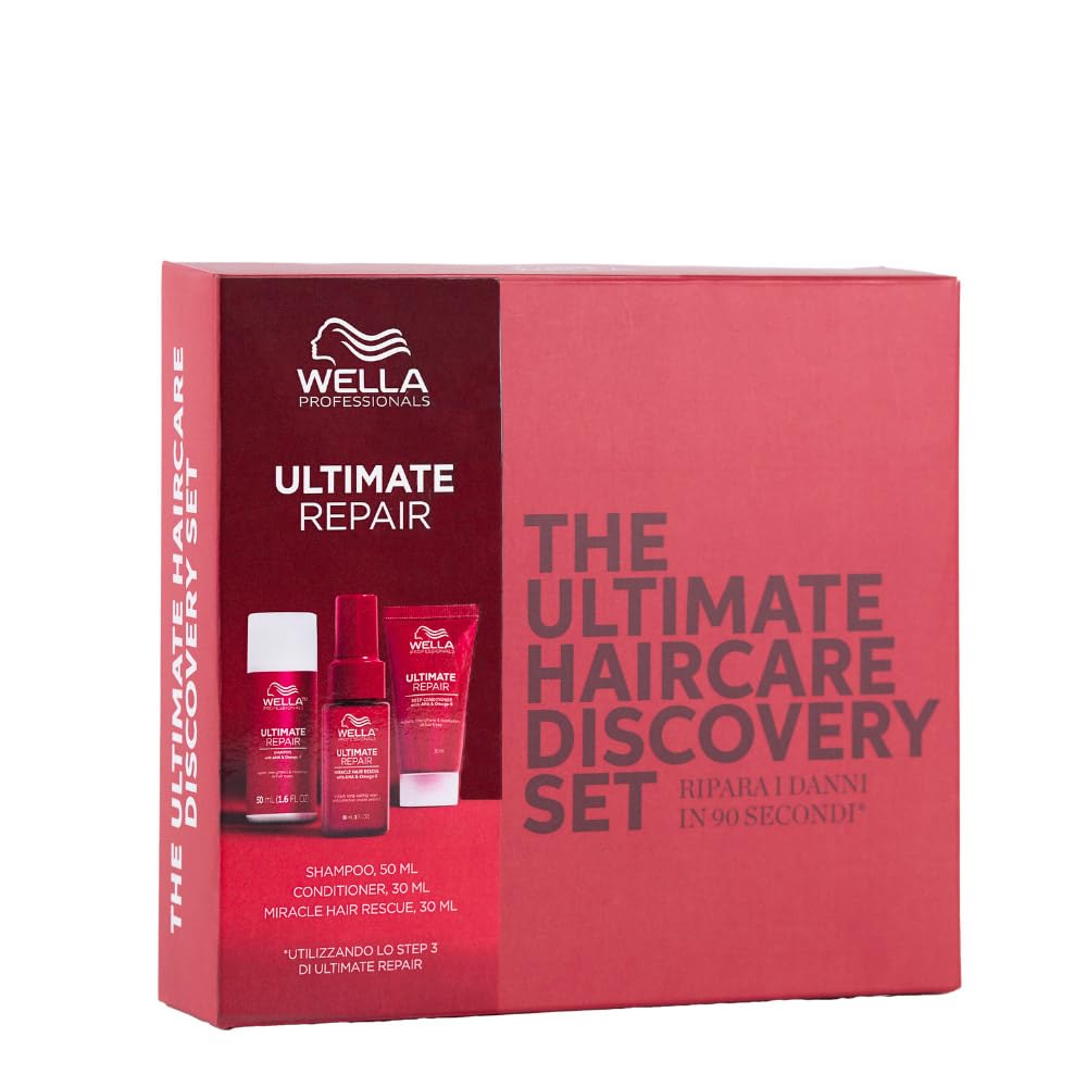 Wella Professionals Ultimate Repair Gift Pack | Professional Shampoo 50 ml, Moisturising Conditioner 30 ml, Miracle Hair Rescue 30 ml | For All Hair Types