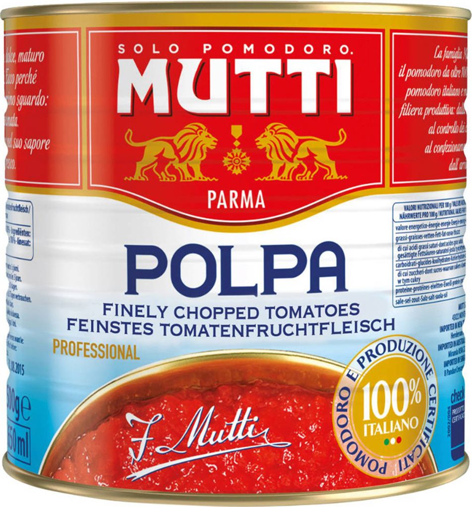 3x Mutti Polpa Di Pomodoro 2,5kg