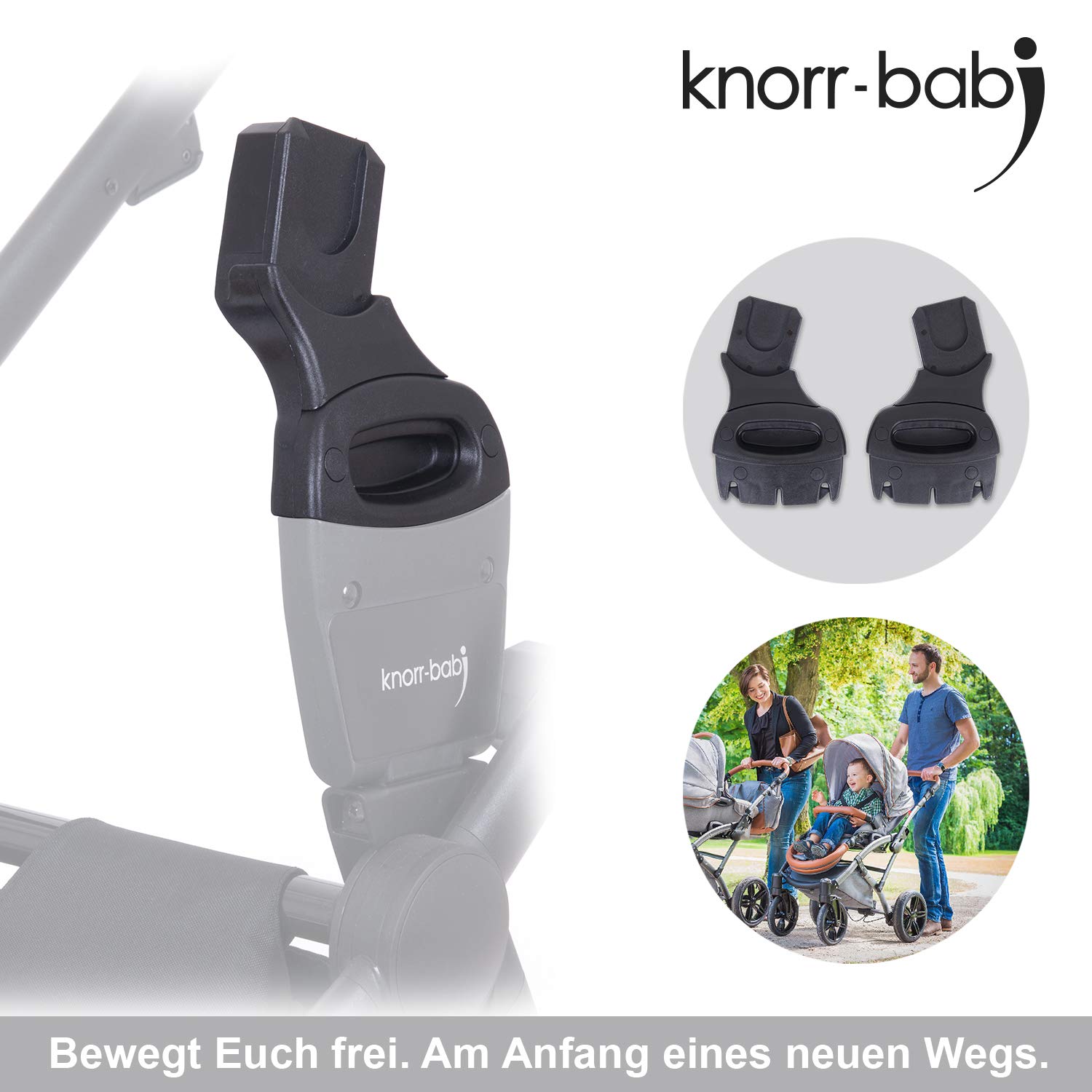 Knorr Baby Car Seat Adapter for New Easy Click Maxi Cosi/Cybex and Kiddy