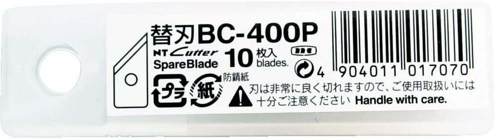 NT Cutter Blades for Heavy-Duty Circle Cutters and Mat Board Cutters, 10-Blade per Pack (BC-400P)
